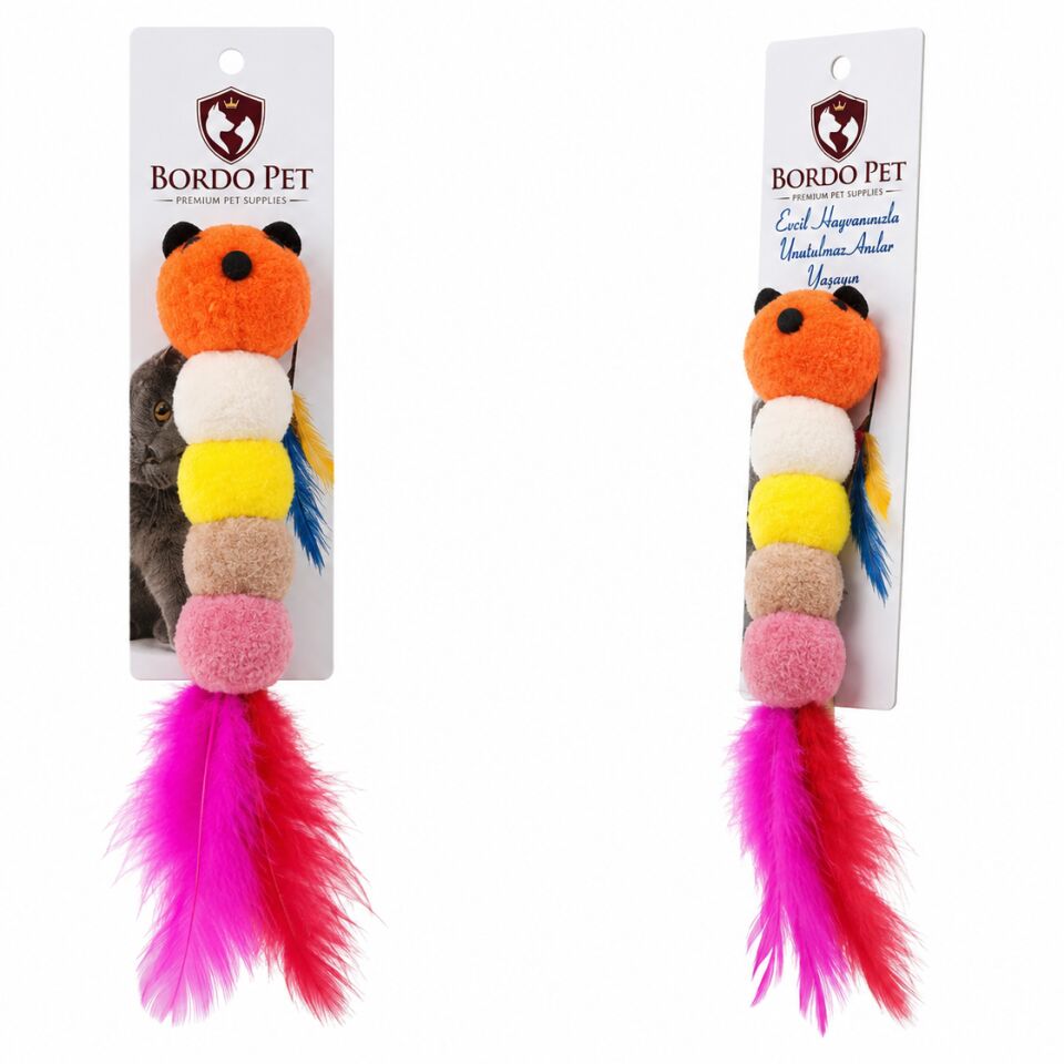 Epf-0009 Bordo Pet Tırtıl Oyuncak x 5 Adet