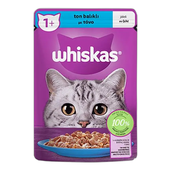 Whiskas Ton Balıklı Pouch Yetişkin Kedi Yaş Maması 85 g (28’li Paket)