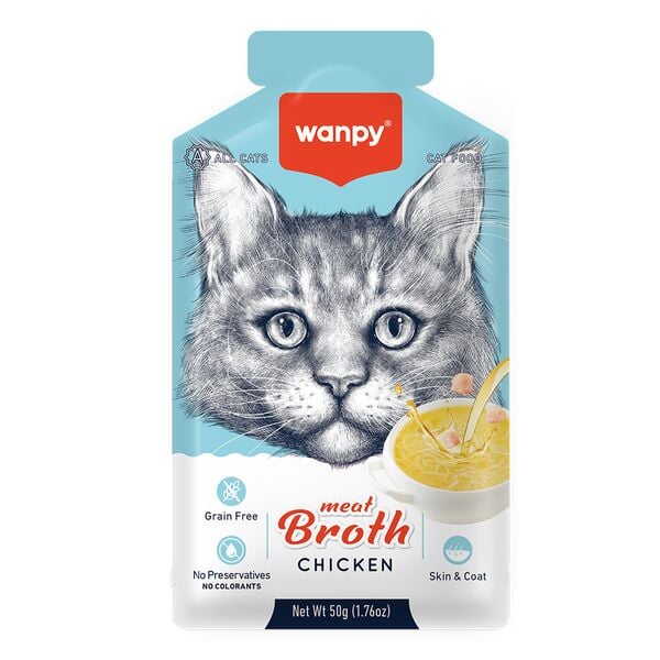 Pıwp-092 Wanpy Kediler İçin Tavuk Eti Çorbası 50 Gr × 12 Adet