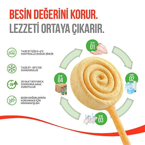 Wanpy Pıwp-220 Köpekler İçin Dondurularak Kurutulmuş Lollıpop - Balkabaklı - 6 G × 10'lu