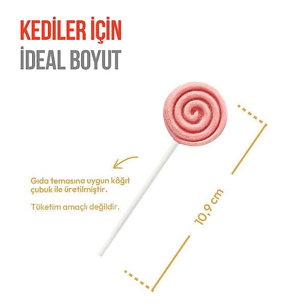 Wanpy Pıwp-222 Kediler İçin Dondurularak Kurutulmuş Lollıpop - Kızılcık - 1.4 G × 10'lu