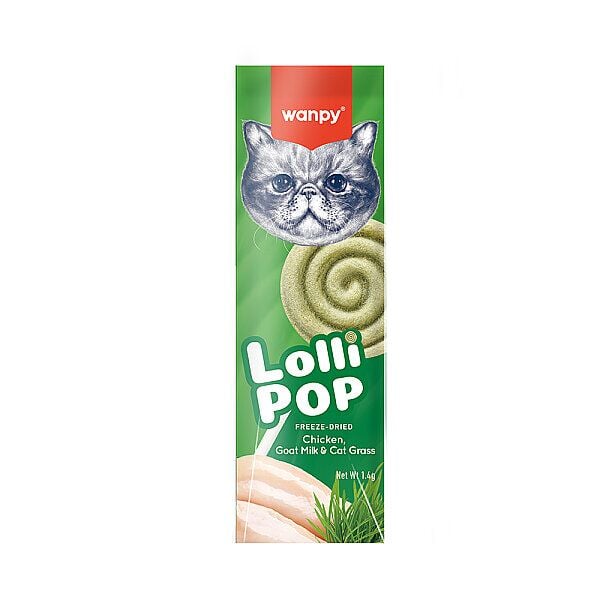 Wanpy Pıwp-223 Kediler İçin Dondurularak Kurutulmuş Lollıpop – Kedi Otlu – 1.4 G × 10'lu