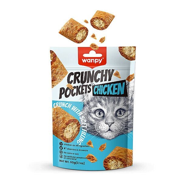 Pıwp-226 Wanpy Kedi Crunch Ödül Tavuk (Chıcken) 60 Gr 10'lu