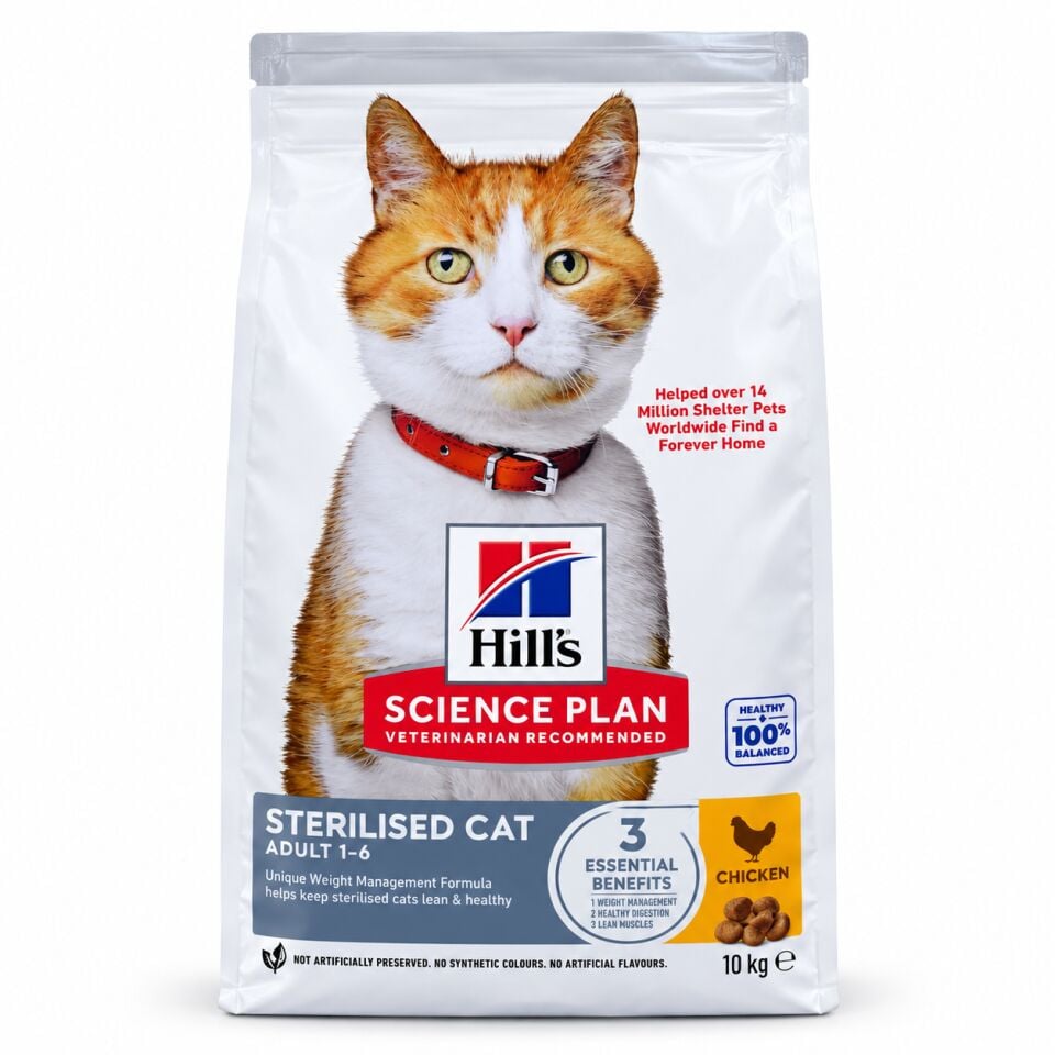 Hill's Science Plan Sterilised Adult (Kısırlaştırılmış Yetişkin) Chicken (Tavuklu) Kedi Maması 1,5 Kg