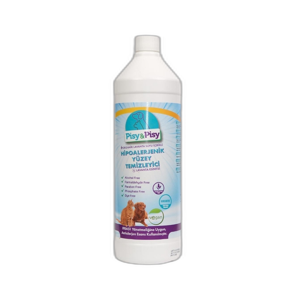 Pisy&Pisy Hipoalerjenik Vegan Yüzey Temizleyici Lavanta Esintili 1000 Ml