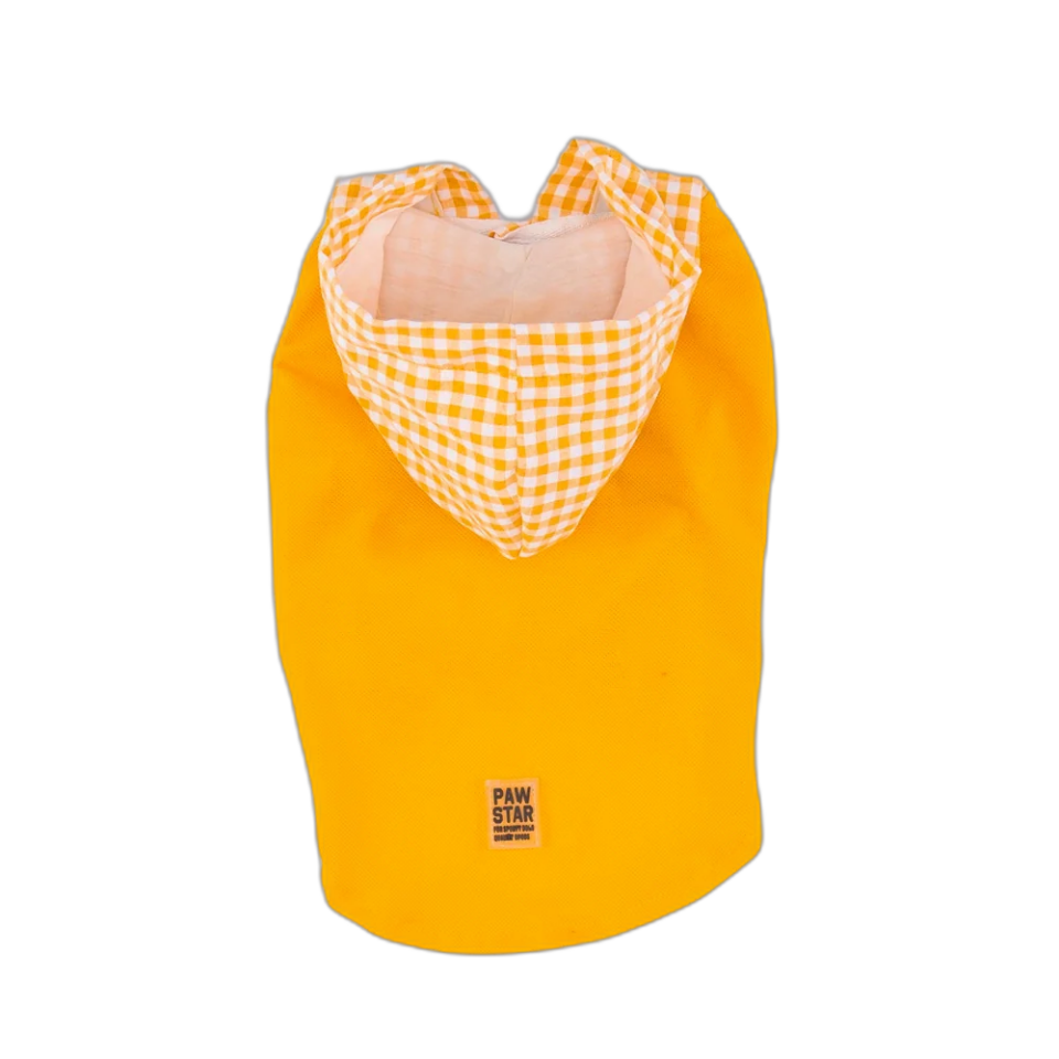 Pawstar Sarı Gıngham Kapşonlu Polo Tişört 5'Li Set ( S-M-L-XL-2XL)