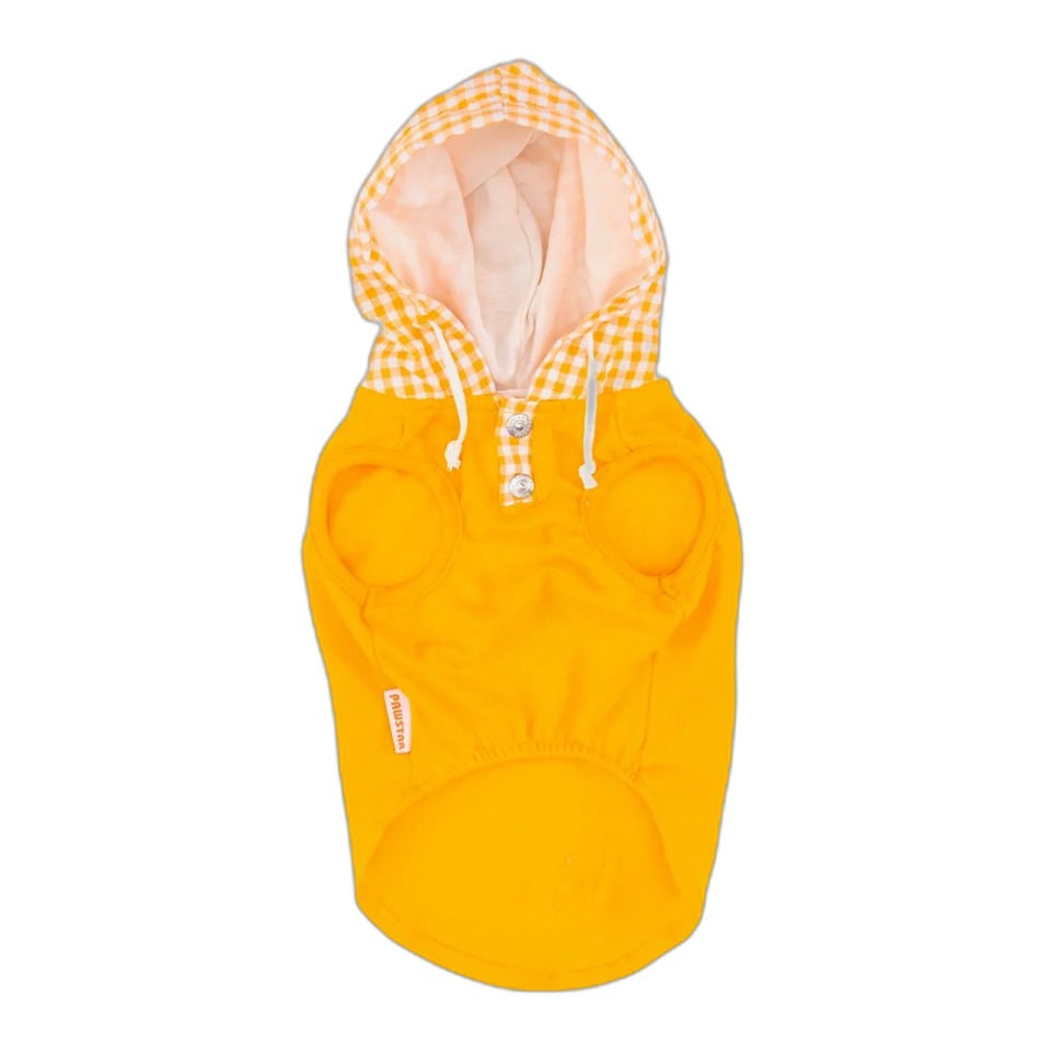 Pawstar Sarı Gıngham Kapşonlu Polo Tişört 5'Li Set ( S-M-L-XL-2XL)