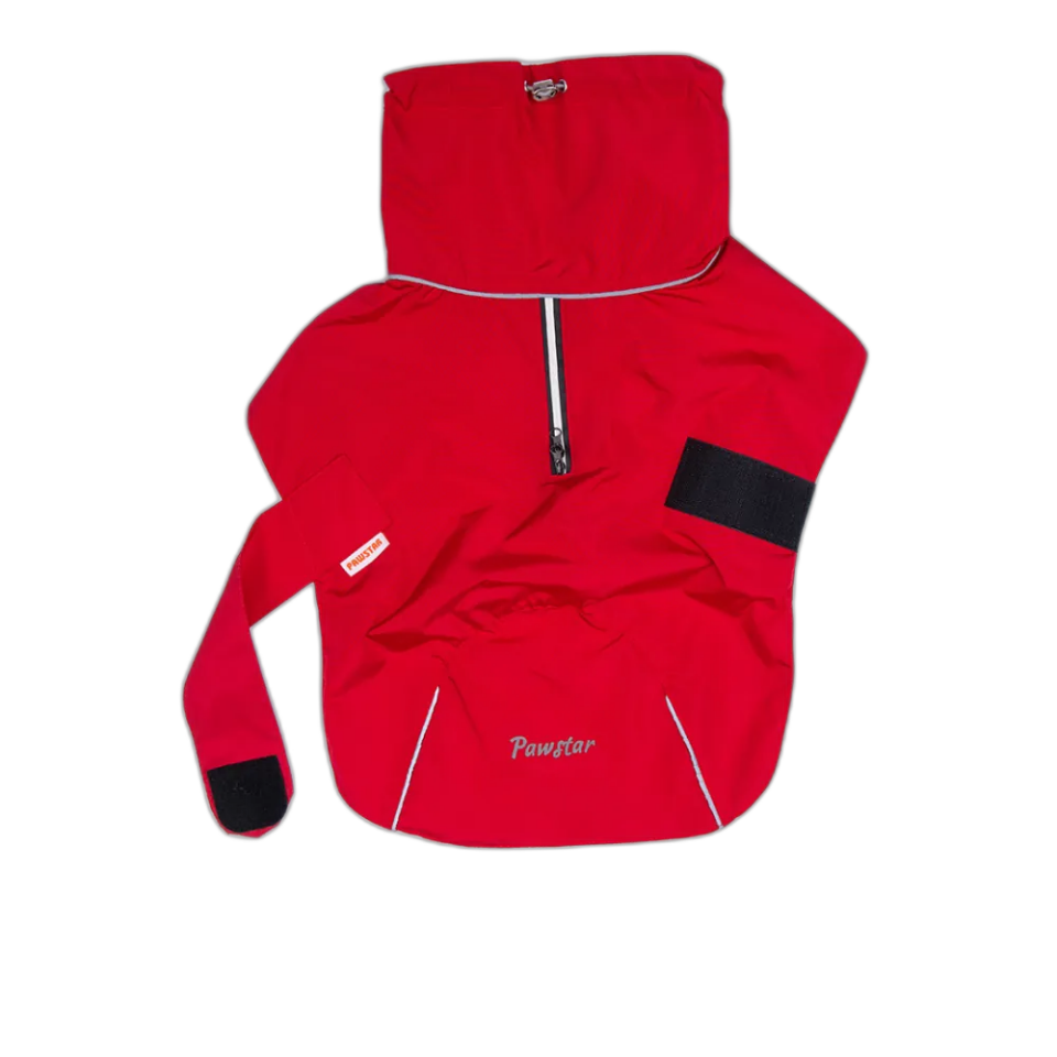 Pawstar 25517 Colombıa Prıme Yağmurluk Kırmızı (Orta-Büyük Irklar) 5'Li Set (XS-X-M-L-XL)