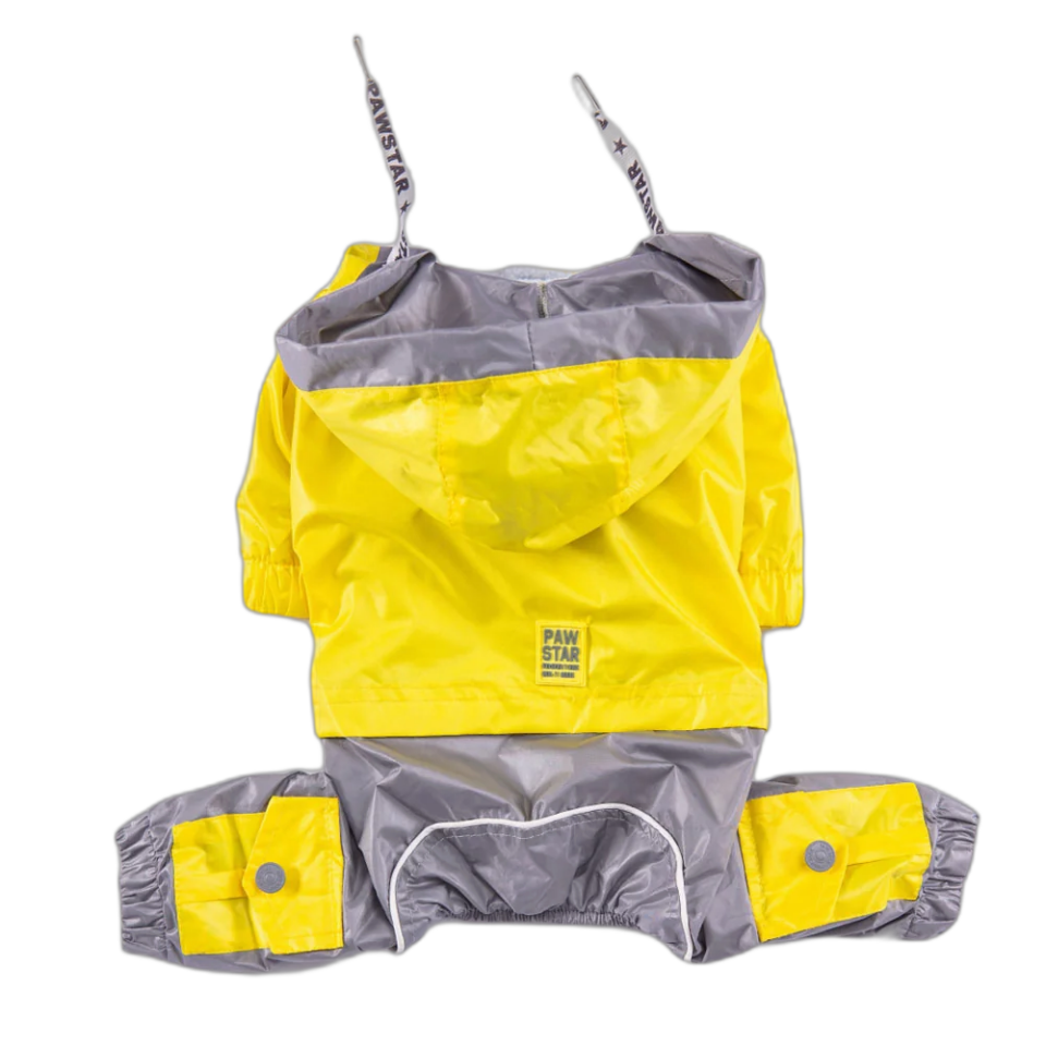 Pawstar 23566 Sarı-Gri Bıcolor Büyük Irk Tulum Yağmurluk 5'Li Set (3XL-4XL-5XL-6XL-7XL)