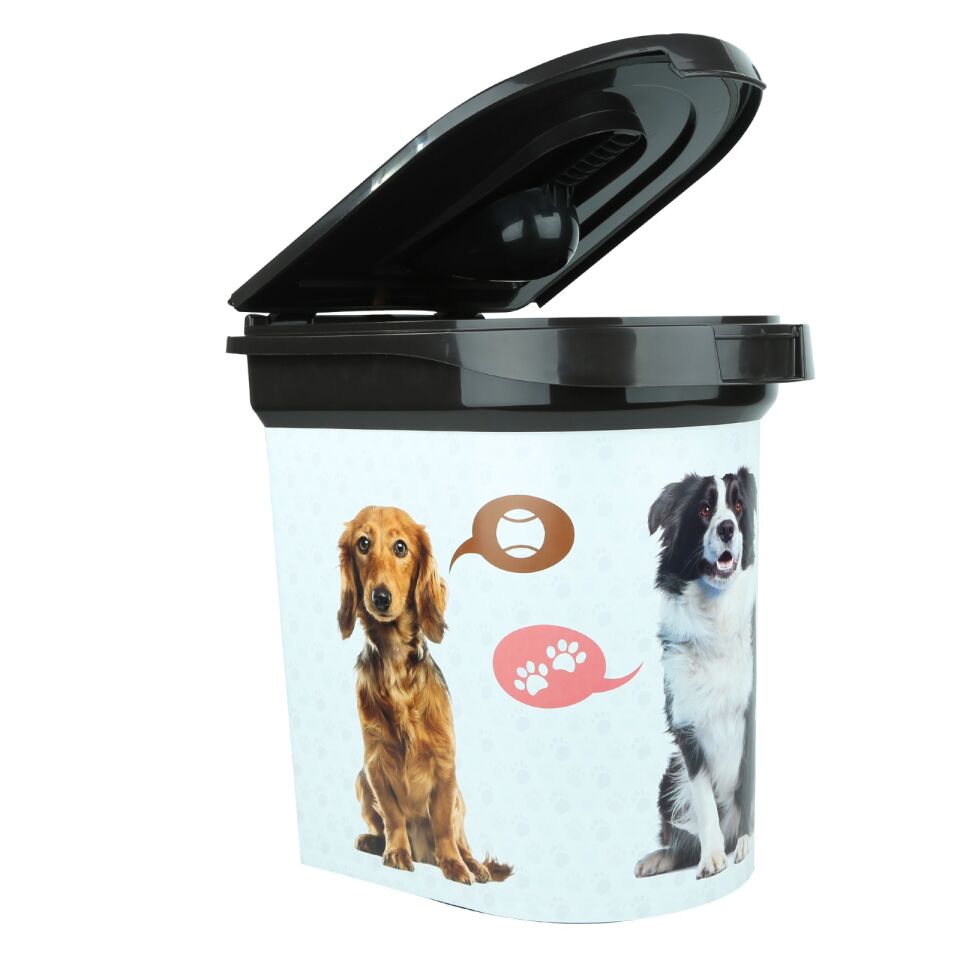 Irak Plastik Mama Kovası 33 Lt 5'Li Tekerlekli Fitilli Kapat Gri Renkli (PT280)