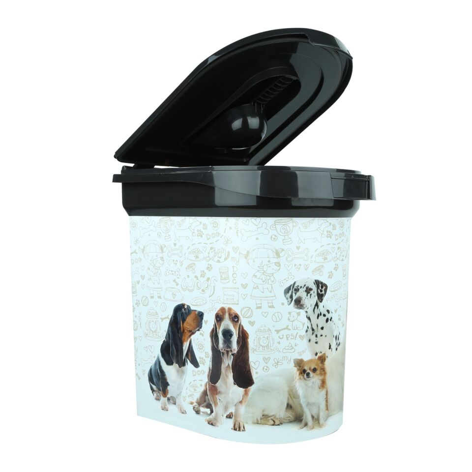 Irak Plastik Mama Kovası 33 Lt 5'Li Tekerlekli Fitilli Kapat Gri Renkli (PT280)