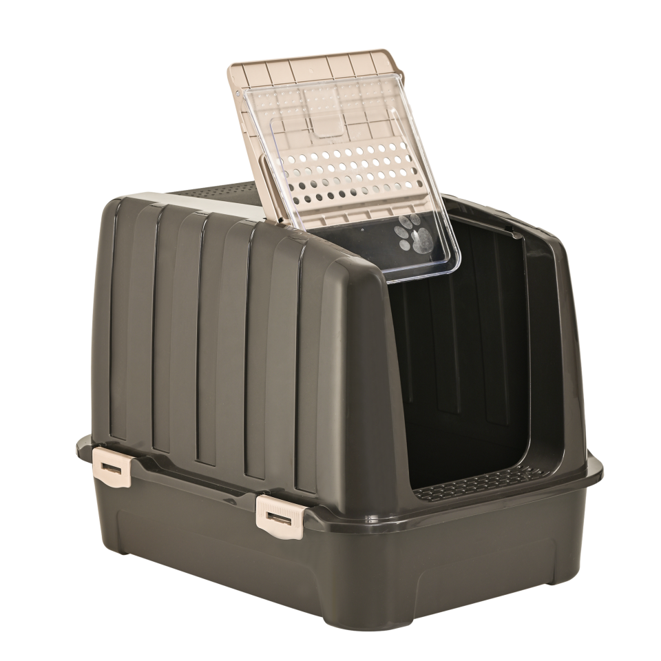 Irak Plastik Kapalı Kedi Tuvaleti Komanchero Standart Boy Kahverengi Kolide 5'Li (PT335)