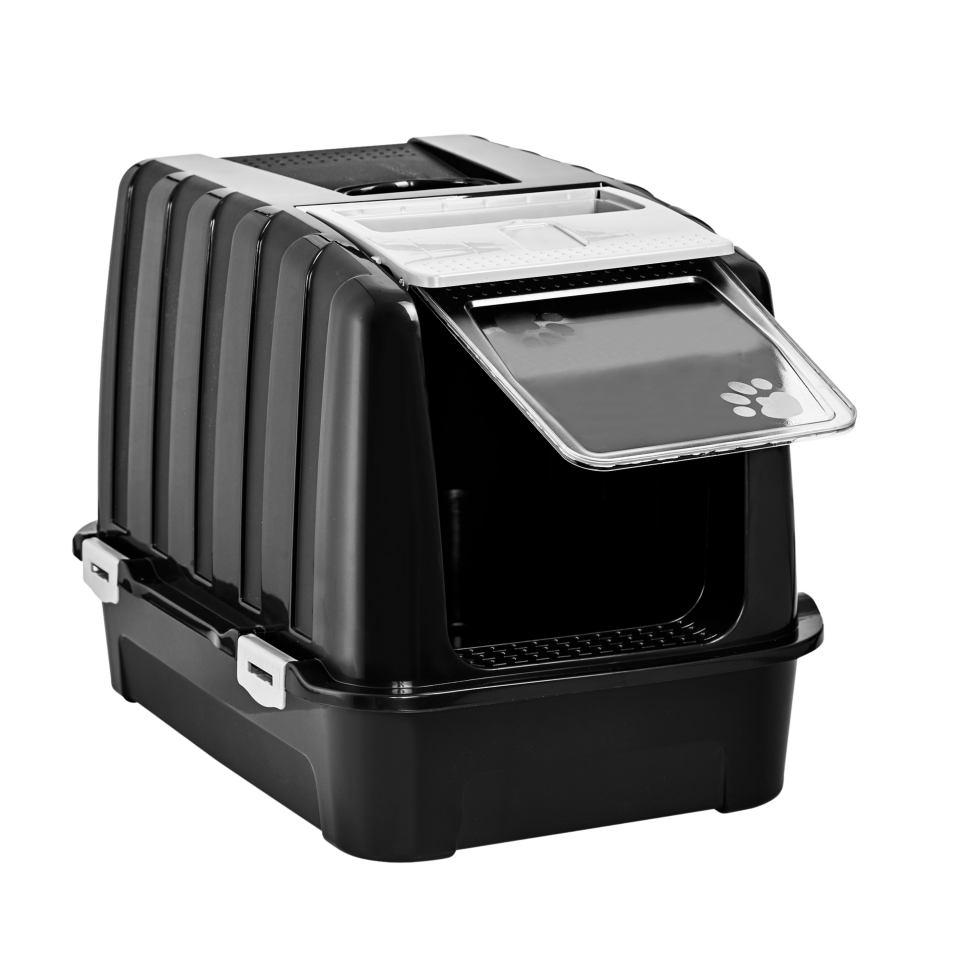 Irak Plastik Kapalı Kedi Tuvaleti Komanchero Standart Boy Siyah Kolide 5'Li (PT335)