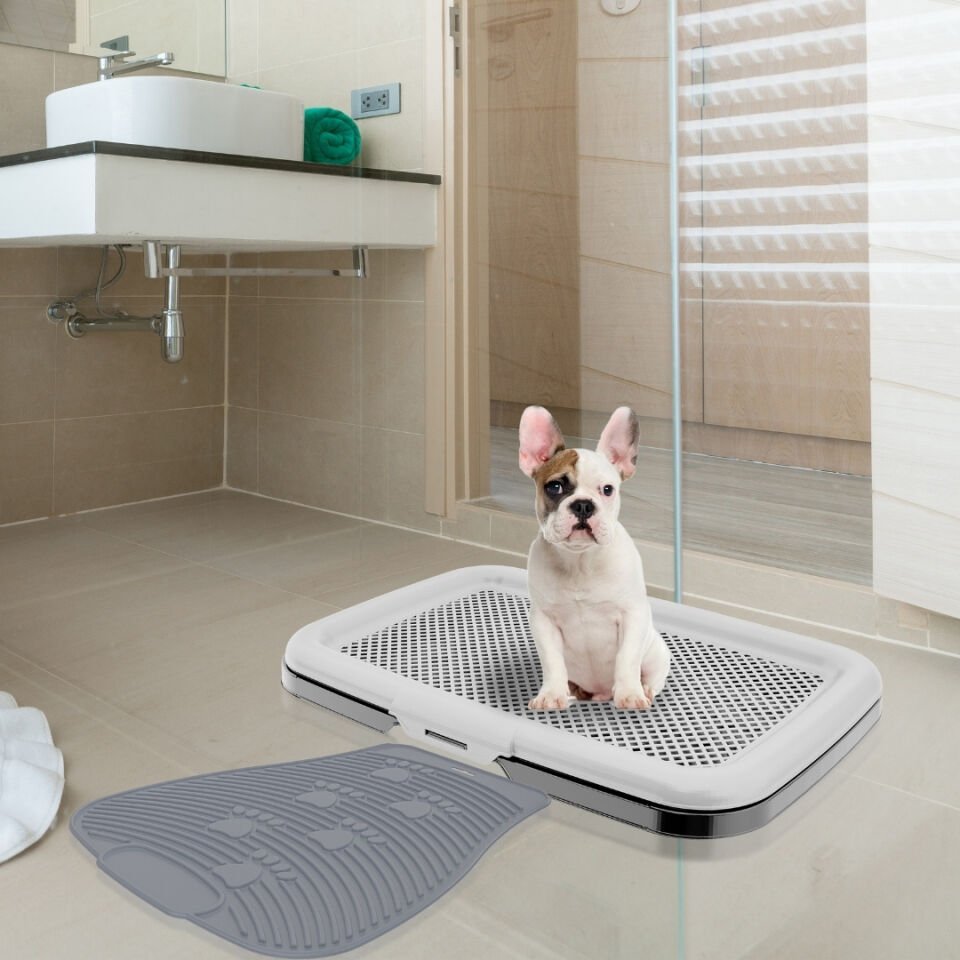 Irak Plastik Akıllı Köpek Tuvaleti (Elekli) Bej / Kahverengi Kolide 10'Lu (PT310)