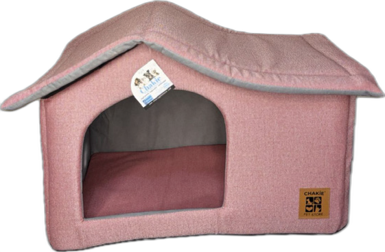 Chakie İç Mekan Keten Villa Çatılı Ev Pembe ( ST00256)