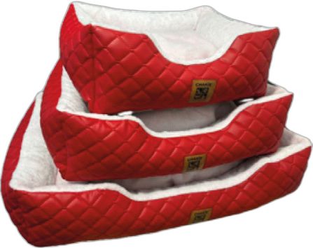 Chakie Alaska Deri 3'Lü Set Yatak Kırmızı  (ST00210-1)