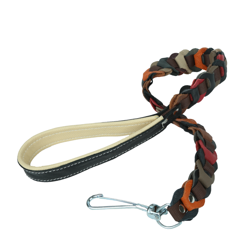 Örgü Deri Görünümlü Köpek Tasması