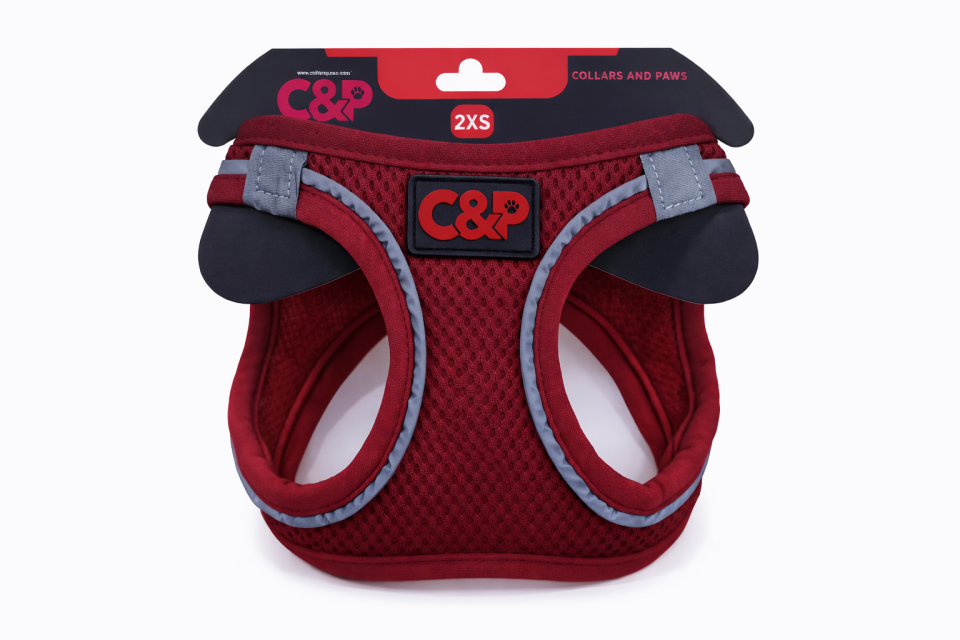 C&P Nefes Alabilir Comfort Köpek Göğüs Yeleği (Aır Mesh) 2xs Bordo