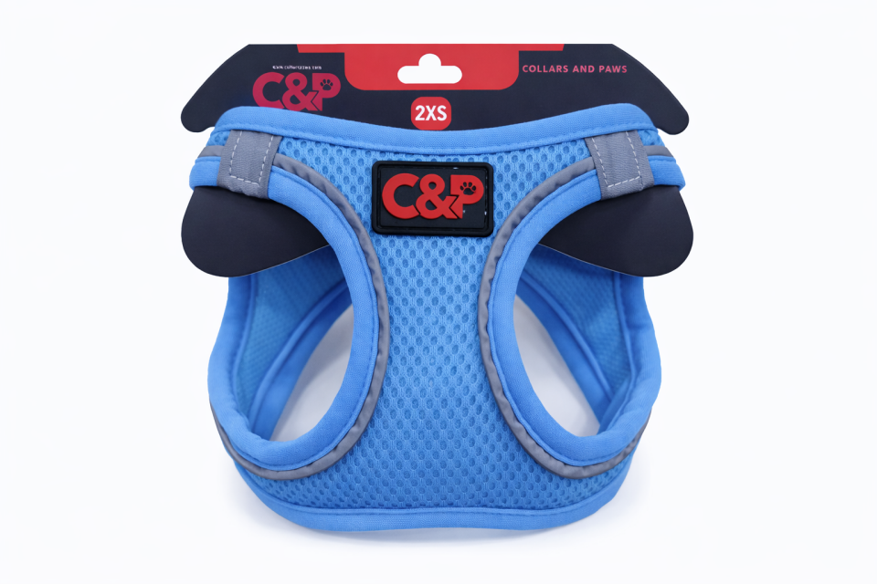 C&P Nefes Alabilir Comfort Köpek Göğüs Yeleği (Aır Mesh) 2xs Mavi