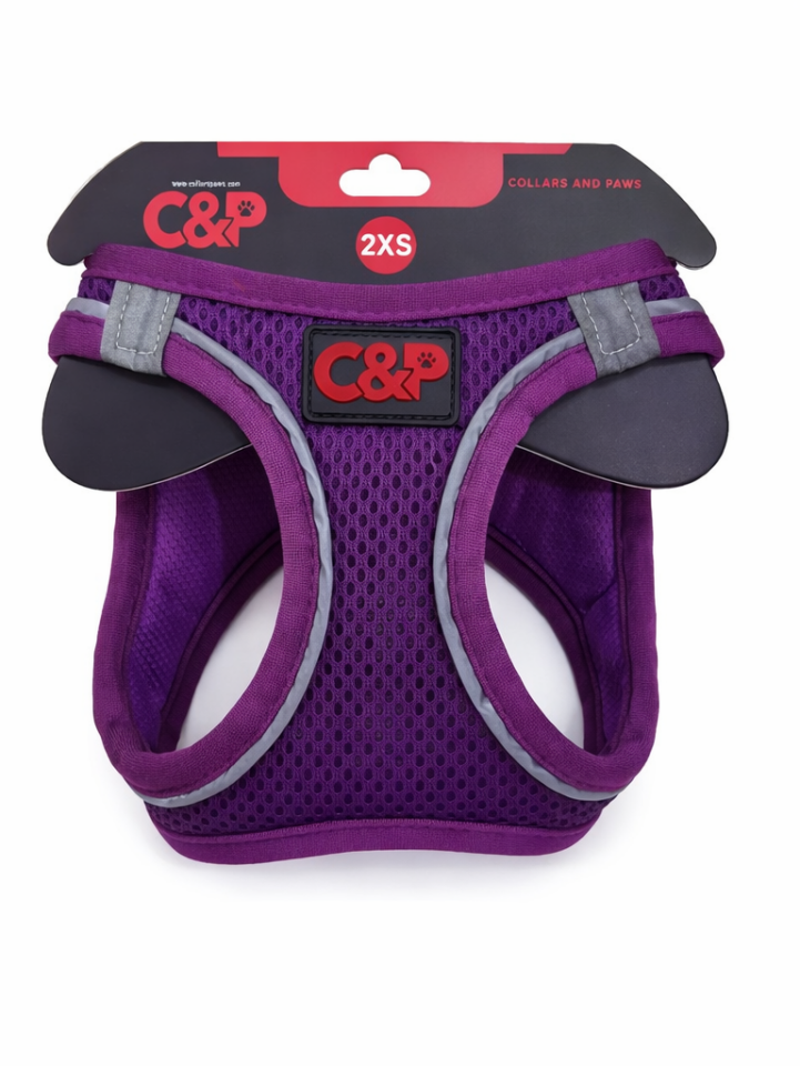C&P Nefes Alabilir Comfort Köpek Göğüs Yeleği (Aır Mesh) 2xs Mor