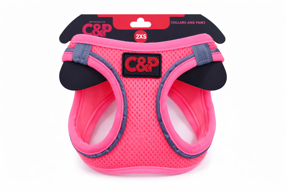 C&P Nefes Alabilir Comfort Köpek Göğüs Yeleği (Aır Mesh) 2xs Neon Pembe