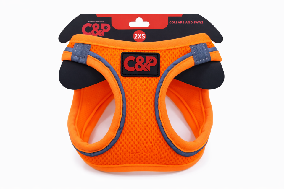 C&P Nefes Alabilir Comfort Köpek Göğüs Yeleği (Aır Mesh) 2xs Neon Turuncu