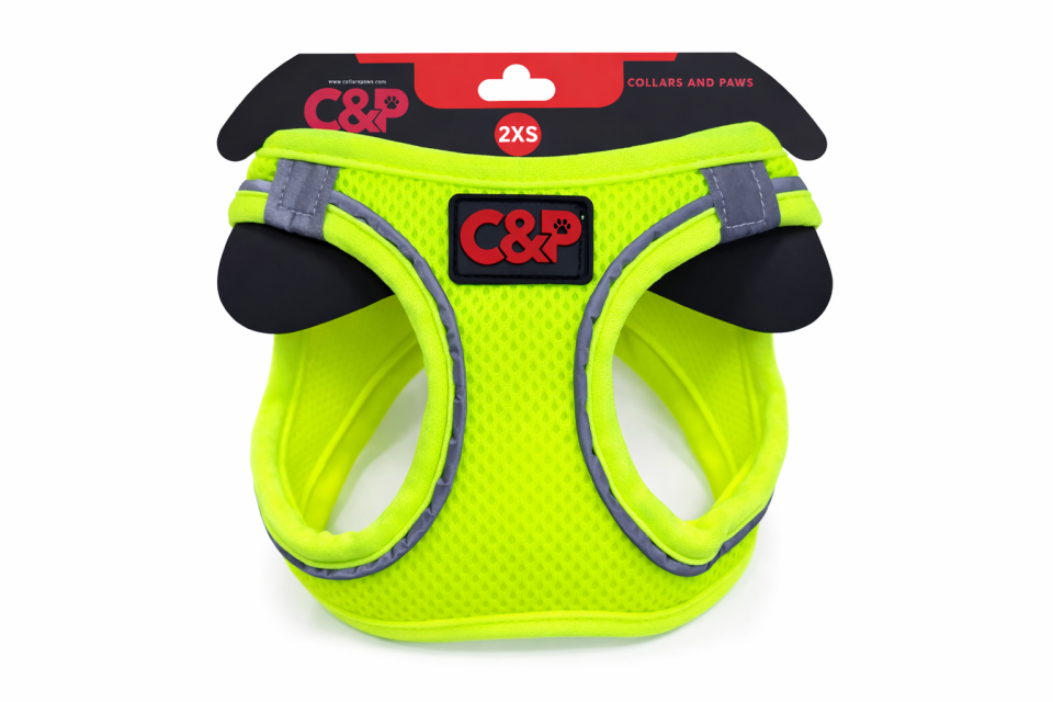 C&P Nefes Alabilir Comfort Köpek Göğüs Yeleği (Aır Mesh) 2xs Neon Yeşil