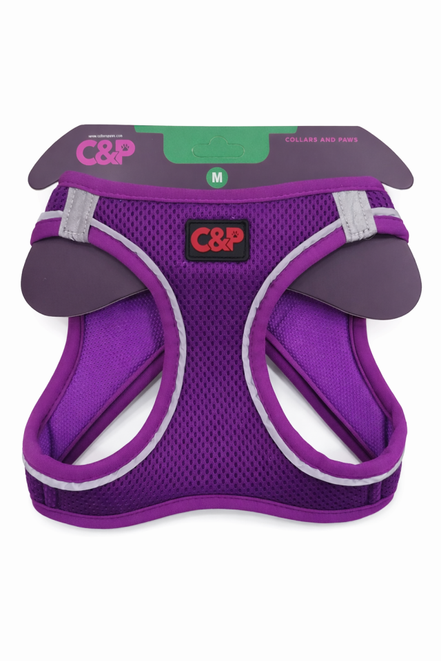 C&P Nefes Alabilir Comfort Köpek Göğüs Yeleği (Aır Mesh) M Mor
