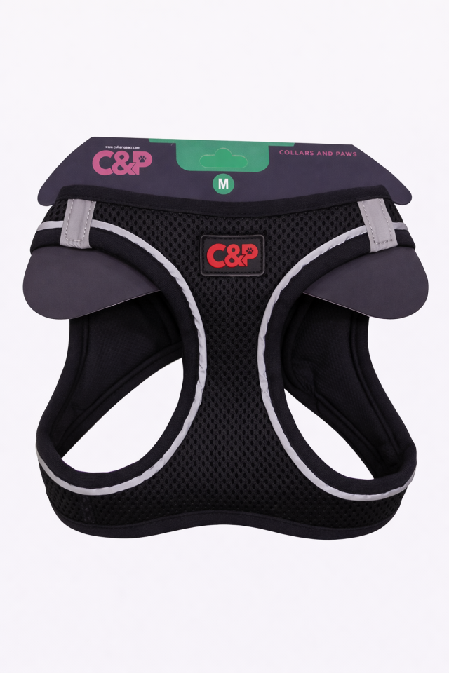 C&P Nefes Alabilir Comfort Köpek Göğüs Yeleği (Aır Mesh) M Siyah
