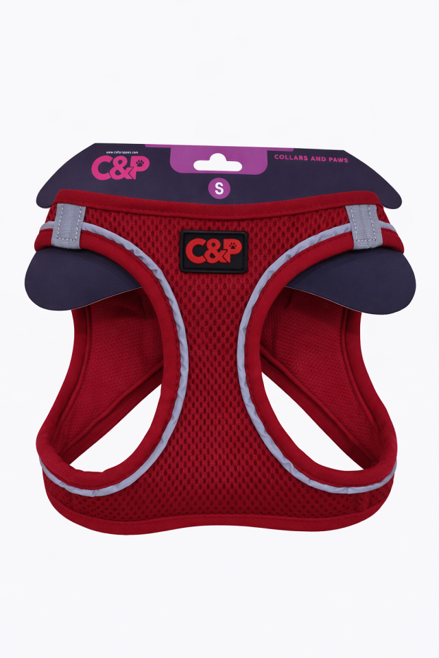 C&P Nefes Alabilir Comfort Köpek Göğüs Yeleği (Aır Mesh) S Bordo