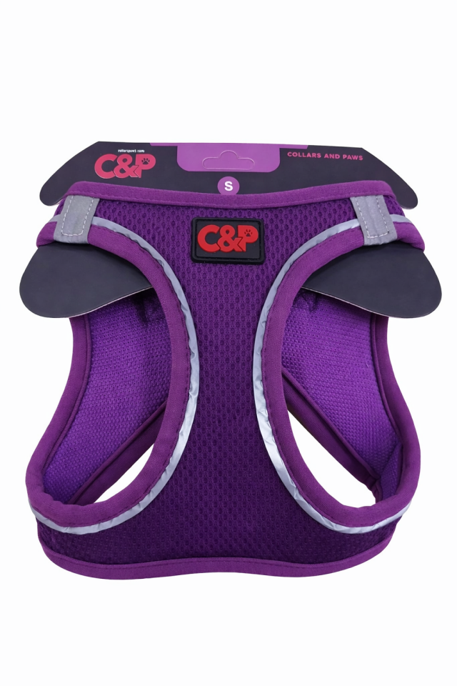 C&P Nefes Alabilir Comfort Köpek Göğüs Yeleği (Aır Mesh) S Mor