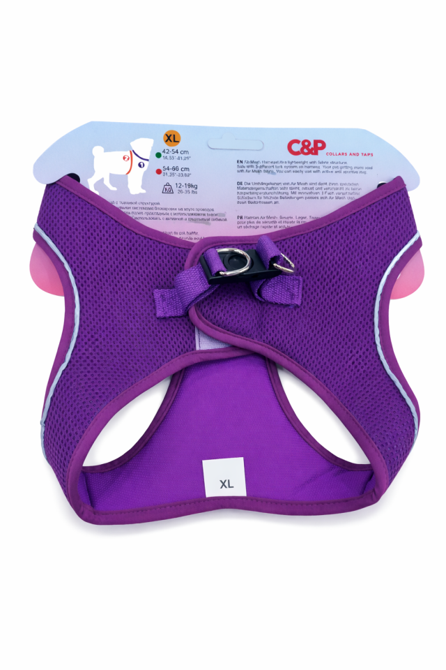 C&P Nefes Alabilir Comfort Köpek Göğüs Yeleği (Aır Mesh) Xl Mor
