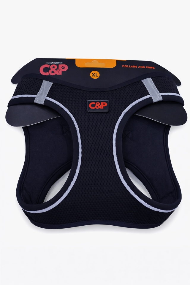 C&P Nefes Alabilir Comfort Köpek Göğüs Yeleği (Aır Mesh) Xl Siyah