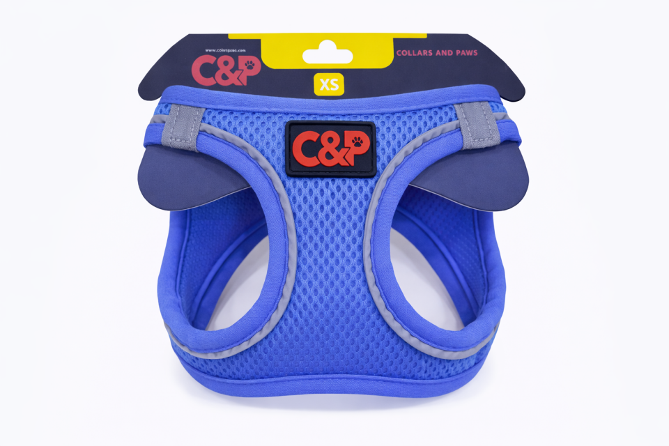 C&P Nefes Alabilir Comfort Köpek Göğüs Yeleği (Aır Mesh) Xs Mavi