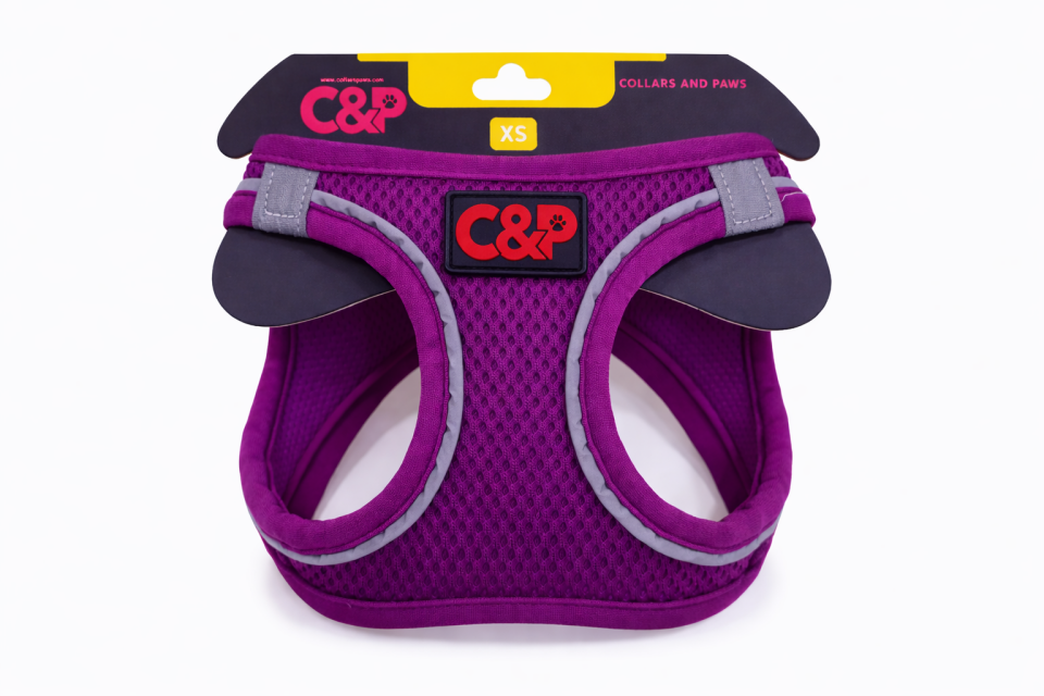C&P Nefes Alabilir Comfort Köpek Göğüs Yeleği (Aır Mesh) Xs Mor