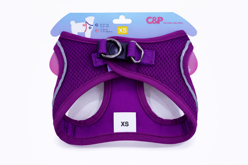 C&P Nefes Alabilir Comfort Köpek Göğüs Yeleği (Aır Mesh) Xs Mor