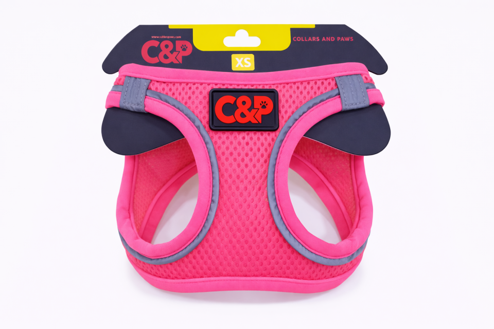 C&P Nefes Alabilir Comfort Köpek Göğüs Yeleği (Aır Mesh) Xs Neon Pembesi