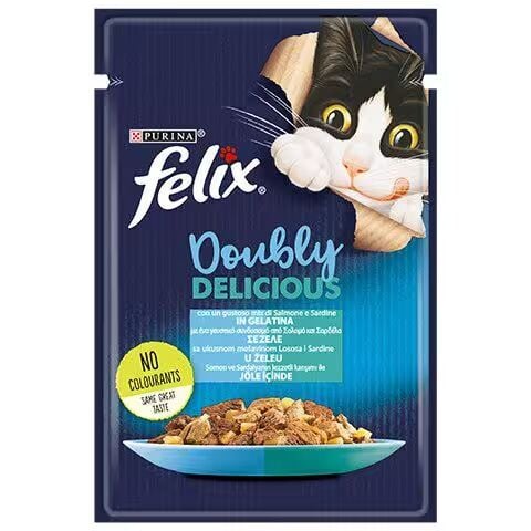 FELIX Agail Somon ve Sardalya Jöle İçinde Pouch 85 GR (26’lı Paket)