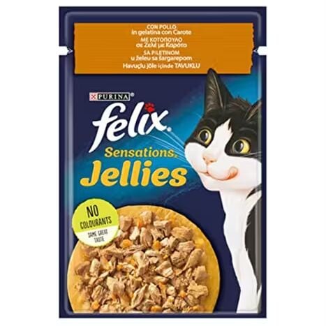 FELIX Agail Havuçlu Jöle İçinde Tavuklu Pouch 85 GR (26’lı Paket)