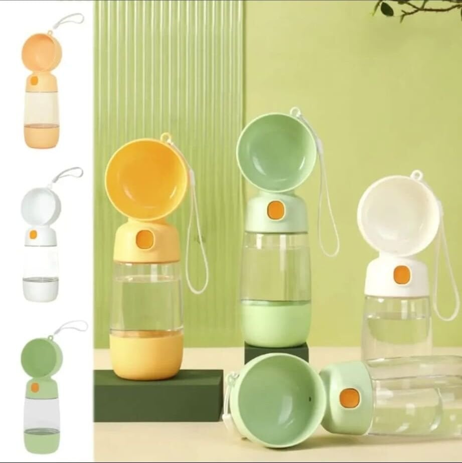 Evcil Hayvan Su ve Mama Hazneli Seyahat Suluğu ( Karma Renk)