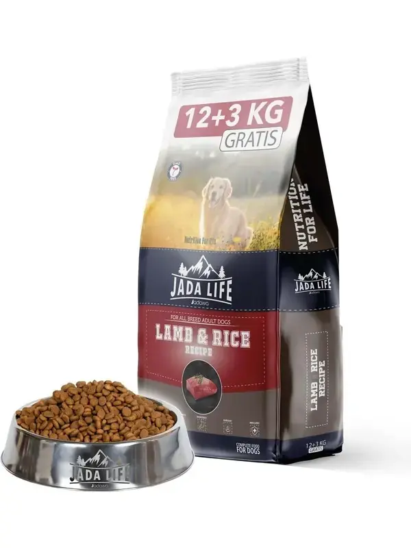 Jada Lıfe Yetişkin(Adult) Köpek(Dog)Maması(Food) Kuzu Ve Pirinçli (With Lamb&Rice)12+3 Kg Hediye 15 Kg
