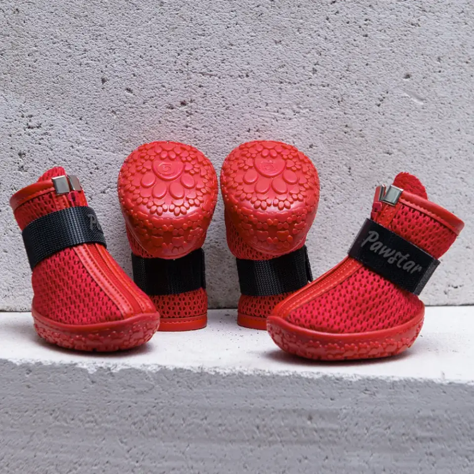 Pawstar Pds13 Kırmızı Aırmesh Köpek Ayakkabısı - Pds13-1