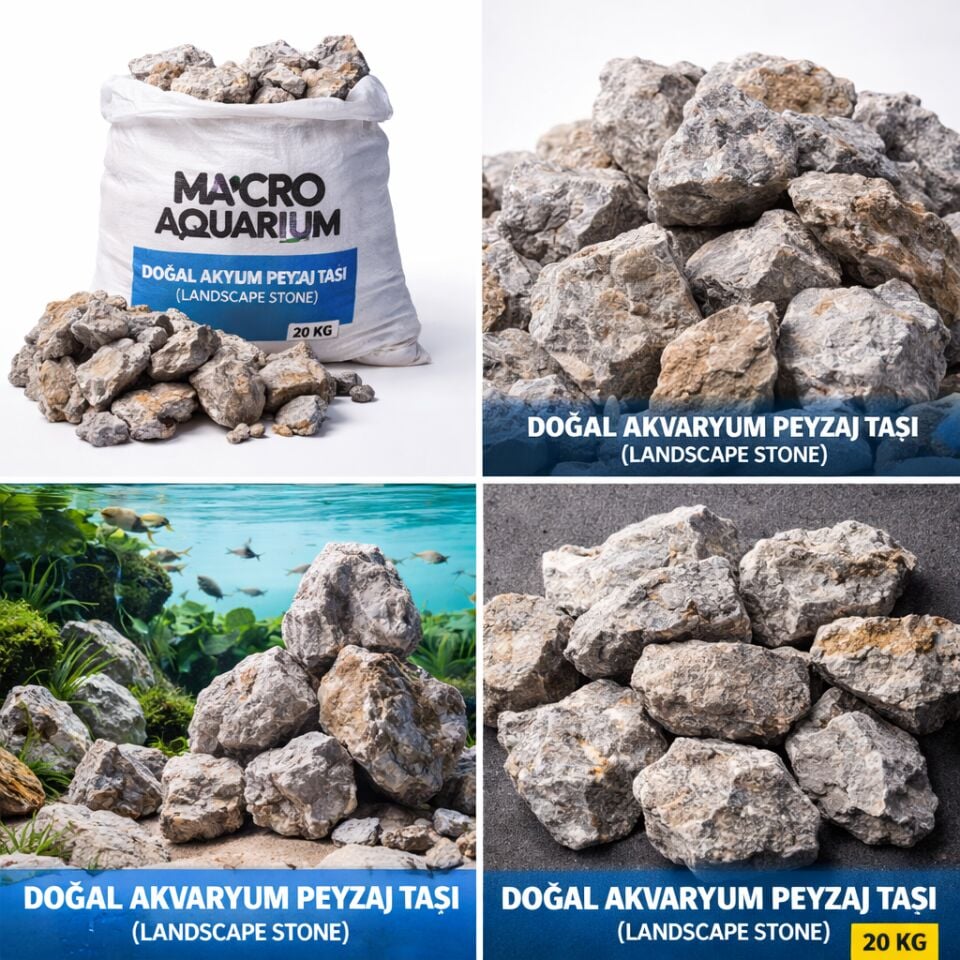 MACRO AQUARIUM Doğal Akvaryum Peyzaj Taşı (Landscape Stone) 20 KG