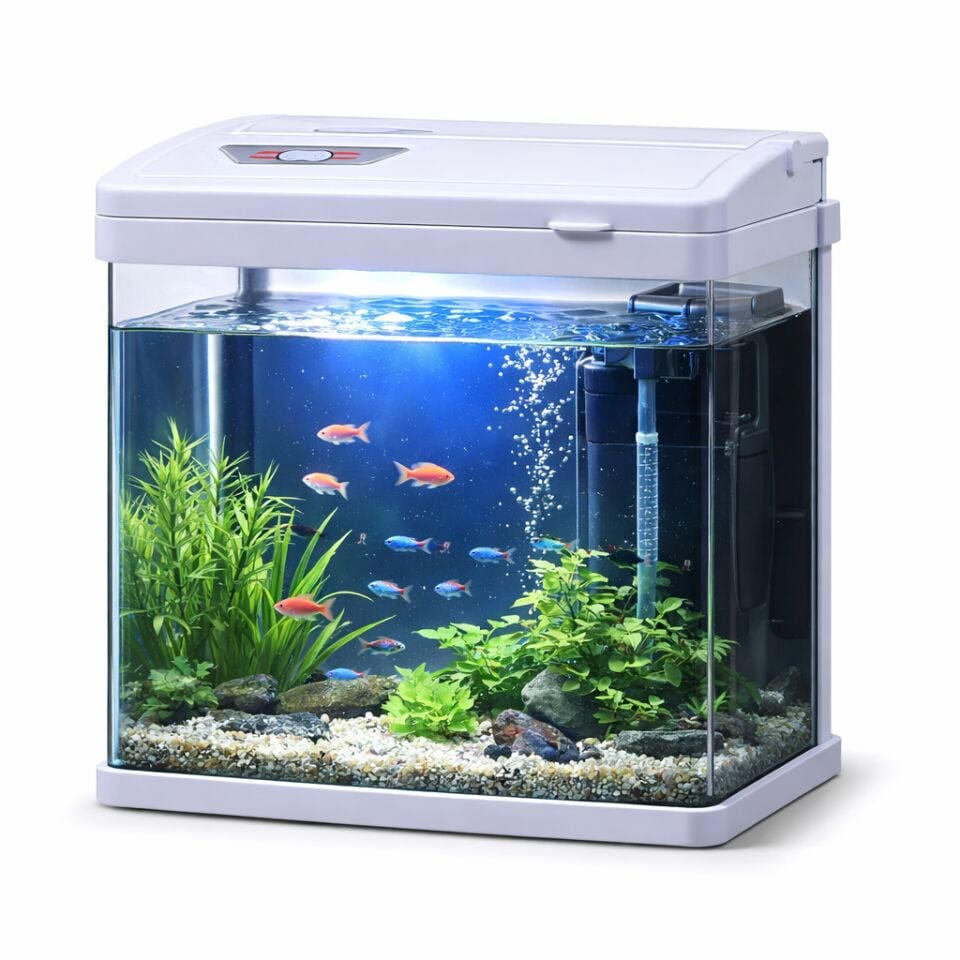 MACRO AQUARIUM Komple Akvaryum PY-240 Beyaz 23×16×26 CM