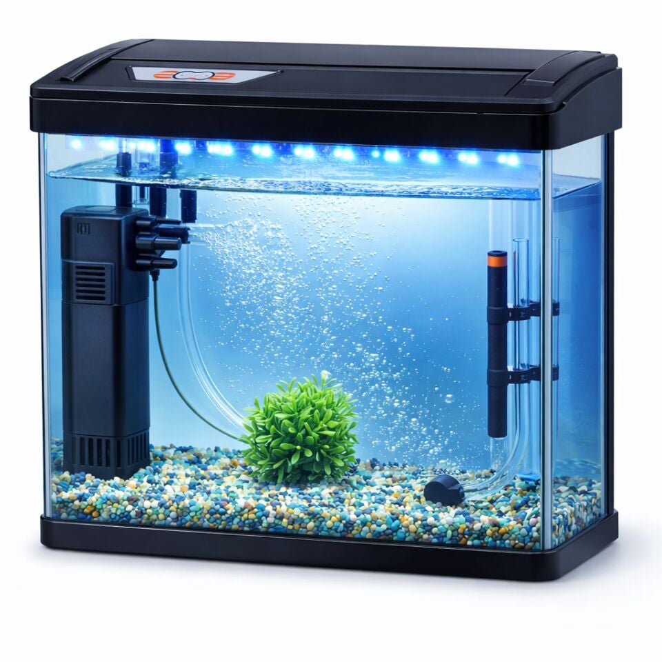 MACRO AQUARIUM Komple Akvaryum PY-380 Siyah 38x23x39  CM