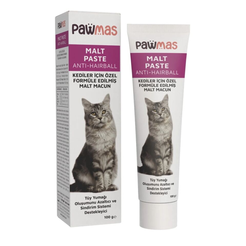 Pawmas Kedi Malt Paste Anti Haırball ( Tüy Yumağı Önleyici ) 100 Gr