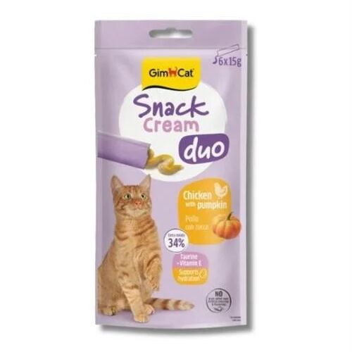 GimCat Snack Kream Chicken with Pumpkin Kedi Ödül Kreması 6 x 15 g