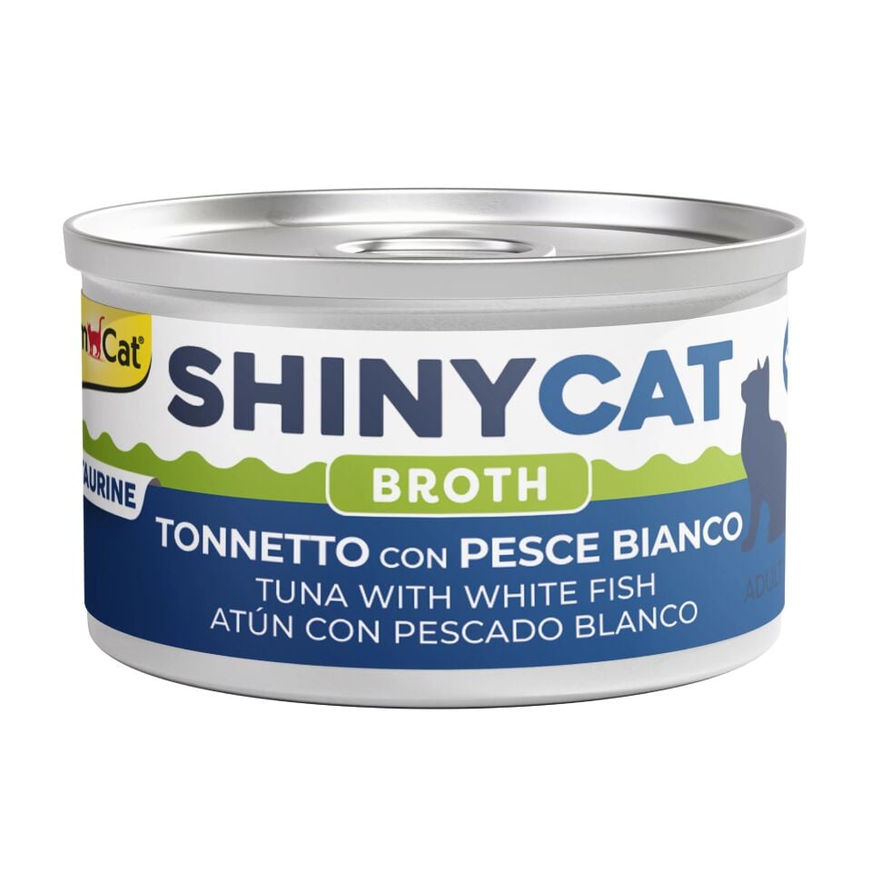Gimcat Shıny Cat Broth Tuna Wıth Whıte Fish (Beyaz Balıklı Ton Balıklı ) 70 Gr Konserve