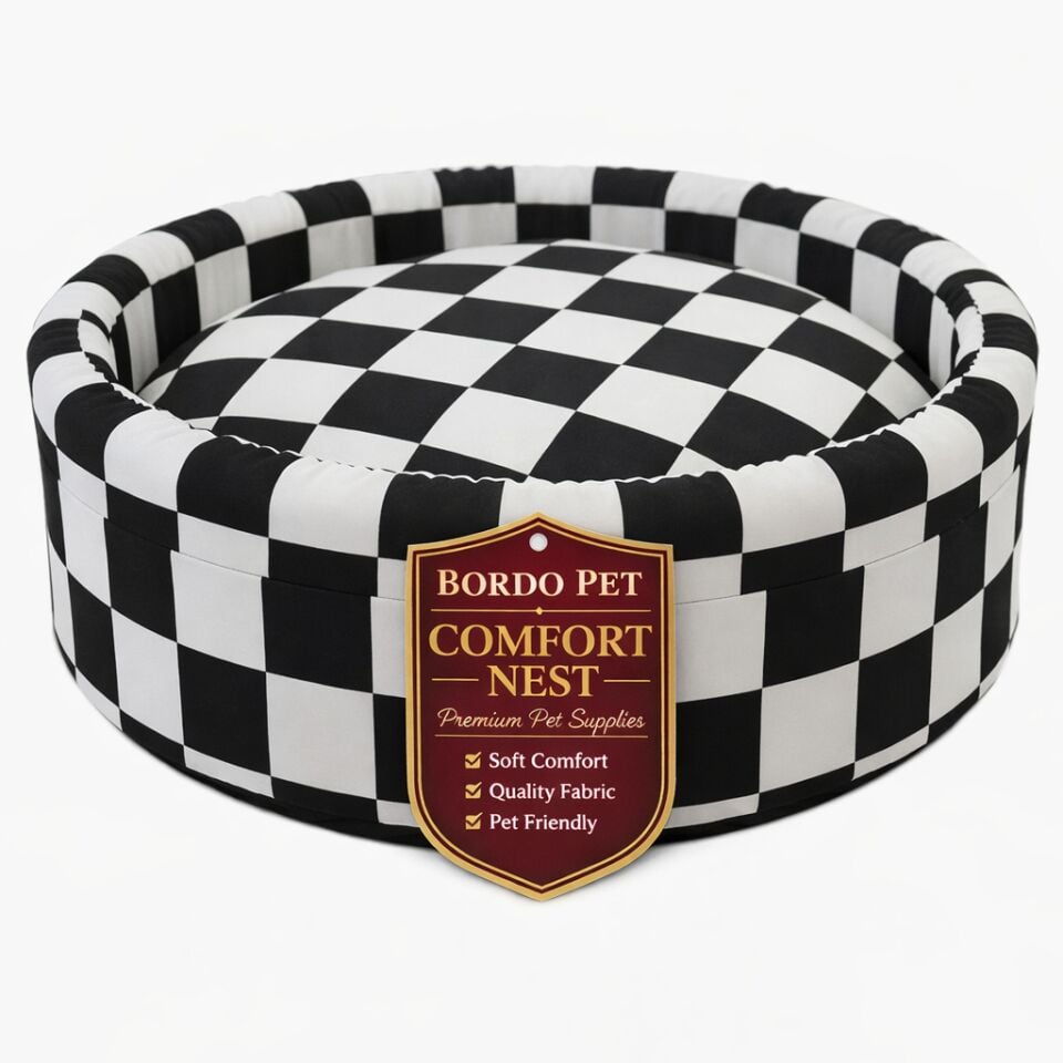 Bordopet Comfort Nest Taraftar Yatak Siyah  Beyaz