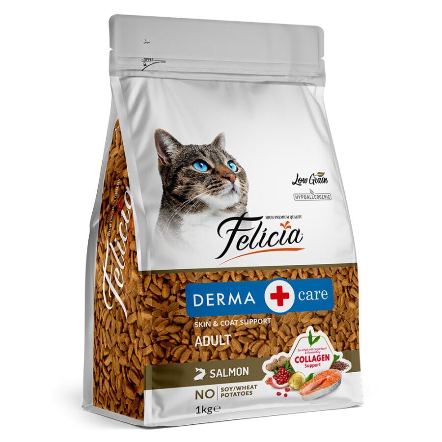 Felicia Yetişkin Kolajenli Somonlu Az Tahıllı Kedi Maması 1 Kg